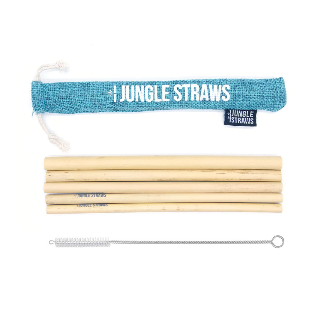 Jungle Straws, Μπαμπού Καλαμάκια, Μπλε