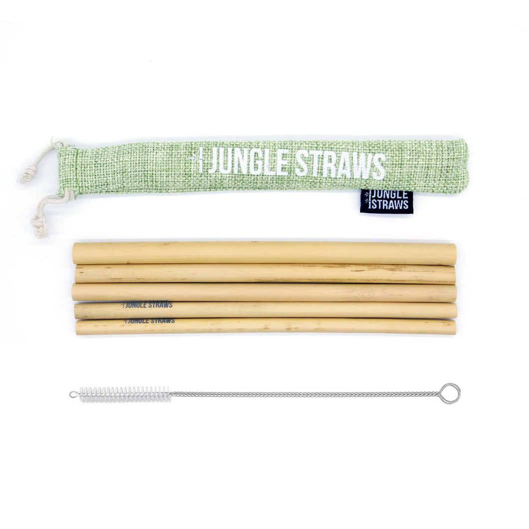 Jungle Straws, Μπαμπού Καλαμάκια, Πράσινο