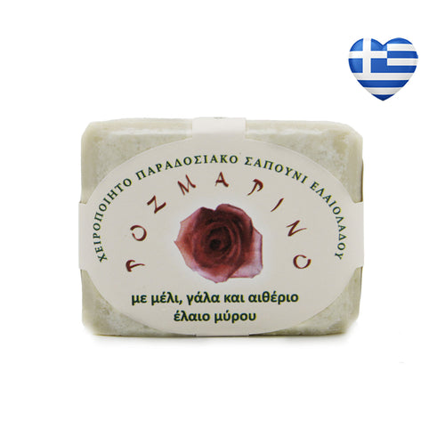 Σαπούνι Ελαιολάδου με Μέλι, Γάλα & Μύρο, Ροζμαρίνο